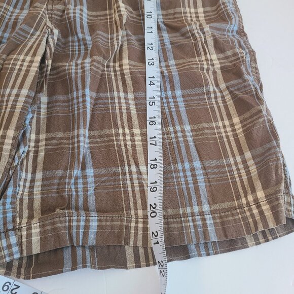 American Threads Brown Plaid Shorts – Size 38W - Picture 5 of 5
